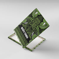 Aotearoa Iwi Ngāti Tama ki Taranaki Trust Canvas Wall Art Maori Wharenui House Tribal Pattern LT9 With Frame Lime - Polynesian Pride