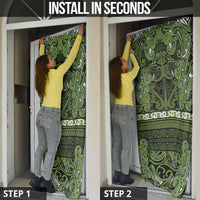 Aotearoa Iwi Ngāti Tama ki Taranaki Trust Door Cover Maori Wharenui House Tribal Pattern LT9 - Polynesian Pride