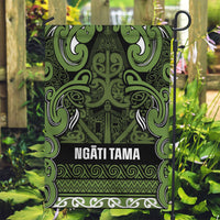 Aotearoa Iwi Ngāti Tama ki Taranaki Trust Garden Flag Maori Wharenui House Tribal Pattern LT9 Garden Flag Lime - Polynesian Pride