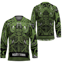 Aotearoa Iwi Ngāti Tama ki Taranaki Trust Hockey Jersey Maori Wharenui House Tribal Pattern LT9 - Polynesian Pride