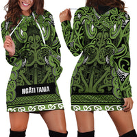 Aotearoa Iwi Ngāti Tama ki Taranaki Trust Hoodie Dress Maori Wharenui House Tribal Pattern LT9 - Polynesian Pride