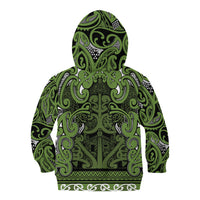 Aotearoa Iwi Ngāti Tama ki Taranaki Trust Kid Hoodie Maori Wharenui House Tribal Pattern LT9 - Polynesian Pride