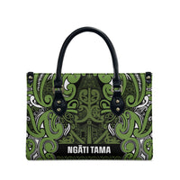 Aotearoa Iwi Ngāti Tama ki Taranaki Trust Leather Bag Maori Wharenui House Tribal Pattern LT9 - Polynesian Pride