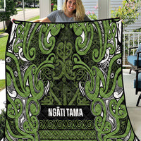 Aotearoa Iwi Ngāti Tama ki Taranaki Trust Quilt Maori Wharenui House Tribal Pattern LT9 Lime - Polynesian Pride