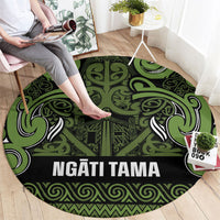 Aotearoa Iwi Ngāti Tama ki Taranaki Trust Round Carpet Maori Wharenui House Tribal Pattern LT9 - Polynesian Pride