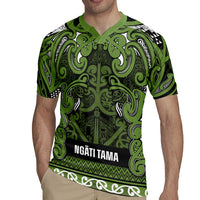 Aotearoa Iwi Ngāti Tama ki Taranaki Trust Rugby Jersey Maori Wharenui House Tribal Pattern LT9 - Polynesian Pride