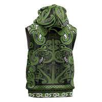 Aotearoa Iwi Ngāti Tama ki Taranaki Trust Sleeveless Hoodie Maori Wharenui House Tribal Pattern LT9 - Polynesian Pride