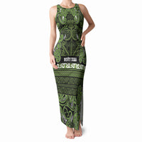 Aotearoa Iwi Ngāti Tama ki Taranaki Trust Tank Maxi Dress Maori Wharenui House Tribal Pattern LT9 Women Lime - Polynesian Pride