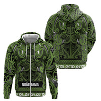 Aotearoa Iwi Ngāti Tama ki Taranaki Trust Zip Hoodie Maori Wharenui House Tribal Pattern LT9 - Polynesian Pride