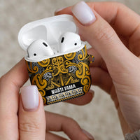Aotearoa Iwi Ngāti Tama ki Te Waipounamu Trust AirPods Case Maori Wharenui House Tribal Pattern LT9 - Polynesian Pride