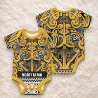 Aotearoa Iwi Ngāti Tama ki Te Waipounamu Trust Baby Onesie Maori Wharenui House Tribal Pattern