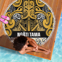 Aotearoa Iwi Ngāti Tama ki Te Waipounamu Trust Beach Blanket Maori Wharenui House Tribal Pattern LT9 - Polynesian Pride