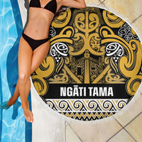 Aotearoa Iwi Ngāti Tama ki Te Waipounamu Trust Beach Blanket Maori Wharenui House Tribal Pattern LT9 - Polynesian Pride