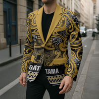 Aotearoa Iwi Ngāti Tama ki Te Waipounamu Trust Blazer Maori Wharenui House Tribal Pattern LT9 - Polynesian Pride