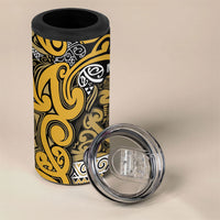 Aotearoa Iwi Ngāti Tama ki Te Waipounamu Trust 4 in 1 Can Cooler Tumbler Maori Wharenui House Tribal Pattern LT9 - Polynesian Pride