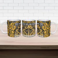 Aotearoa Iwi Ngāti Tama ki Te Waipounamu Trust Ceramic Mug Maori Wharenui House Tribal Pattern LT9 - Polynesian Pride