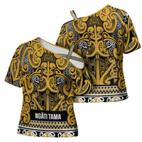 Aotearoa Iwi Ngāti Tama ki Te Waipounamu Trust Cross Shoulder Shirt Maori Wharenui House Tribal Pattern LT9 - Polynesian Pride