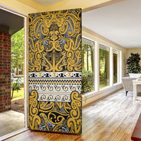 Aotearoa Iwi Ngāti Tama ki Te Waipounamu Trust Door Cover Maori Wharenui House Tribal Pattern LT9 - Polynesian Pride