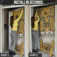Aotearoa Iwi Ngāti Tama ki Te Waipounamu Trust Door Cover Maori Wharenui House Tribal Pattern LT9 - Polynesian Pride