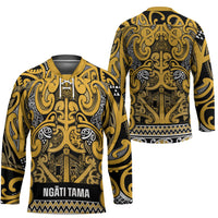Aotearoa Iwi Ngāti Tama ki Te Waipounamu Trust Hockey Jersey Maori Wharenui House Tribal Pattern LT9 - Polynesian Pride