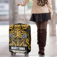 Aotearoa Iwi Ngāti Tama ki Te Waipounamu Trust Luggage Cover Maori Wharenui House Tribal Pattern LT9 - Polynesian Pride