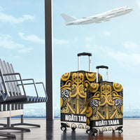 Aotearoa Iwi Ngāti Tama ki Te Waipounamu Trust Luggage Cover Maori Wharenui House Tribal Pattern LT9 - Polynesian Pride
