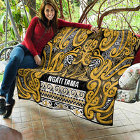 Aotearoa Iwi Ngāti Tama ki Te Waipounamu Trust Quilt Maori Wharenui House Tribal Pattern LT9 - Polynesian Pride