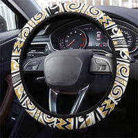 Aotearoa Iwi Ngāti Tama ki Te Waipounamu Trust Steering Wheel Cover Maori Wharenui House Tribal Pattern LT9 - Polynesian Pride