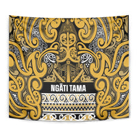 Aotearoa Iwi Ngāti Tama ki Te Waipounamu Trust Tapestry Maori Wharenui House Tribal Pattern LT9 - Polynesian Pride
