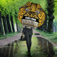 Aotearoa Iwi Ngāti Tama ki Te Waipounamu Trust Umbrella Maori Wharenui House Tribal Pattern LT9 - Polynesian Pride