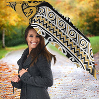 Aotearoa Iwi Ngāti Tama ki Te Waipounamu Trust Umbrella Maori Wharenui House Tribal Pattern LT9 - Polynesian Pride