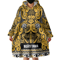 Aotearoa Iwi Ngāti Tama ki Te Waipounamu Trust Wearable Blanket Hoodie Maori Wharenui House Tribal Pattern LT9 - Polynesian Pride