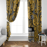 Aotearoa Iwi Ngāti Tama ki Te Waipounamu Trust Window Curtain Maori Wharenui House Tribal Pattern LT9 - Polynesian Pride