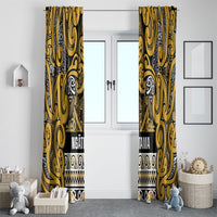 Aotearoa Iwi Ngāti Tama ki Te Waipounamu Trust Window Curtain Maori Wharenui House Tribal Pattern LT9 - Polynesian Pride