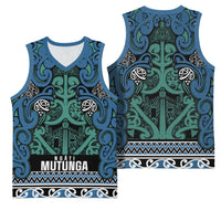 Aotearoa Iwi Ngati Mutunga Basketball Jersey Maori Wharenui House Tribal Pattern