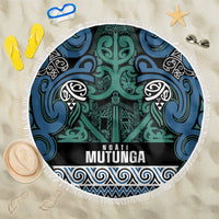Aotearoa Iwi Ngati Mutunga Beach Blanket Maori Wharenui House Tribal Pattern