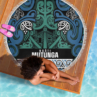 Aotearoa Iwi Ngati Mutunga Beach Blanket Maori Wharenui House Tribal Pattern