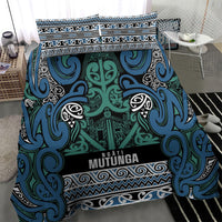 Aotearoa Iwi Ngati Mutunga Bedding Set Maori Wharenui House Tribal Pattern
