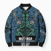 Aotearoa Iwi Ngati Mutunga Bomber Puffer Jacket Maori Wharenui House Tribal Pattern