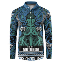 Aotearoa Iwi Ngati Mutunga Button Sweatshirt Maori Wharenui House Tribal Pattern