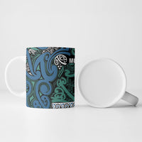 Aotearoa Iwi Ngati Mutunga Ceramic Mug Maori Wharenui House Tribal Pattern