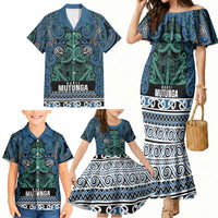 Aotearoa Iwi Ngati Mutunga Family Matching Mermaid Dress and Hawaiian Shirt Maori Wharenui House Tribal Pattern