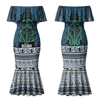 Aotearoa Iwi Ngati Mutunga Family Matching Mermaid Dress and Hawaiian Shirt Maori Wharenui House Tribal Pattern