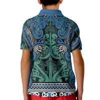 Aotearoa Iwi Ngati Mutunga Kid Polo Shirt Maori Wharenui House Tribal Pattern