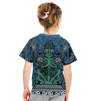 Aotearoa Iwi Ngati Mutunga Kid T Shirt Maori Wharenui House Tribal Pattern