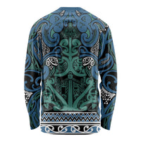 Aotearoa Iwi Ngati Mutunga Long Sleeve Shirt Maori Wharenui House Tribal Pattern