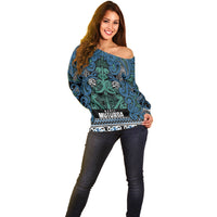 Aotearoa Iwi Ngati Mutunga Off Shoulder Sweater Maori Wharenui House Tribal Pattern