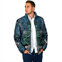 Aotearoa Iwi Ngati Mutunga Padded Jacket Maori Wharenui House Tribal Pattern