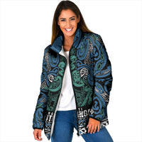Aotearoa Iwi Ngati Mutunga Padded Jacket Maori Wharenui House Tribal Pattern