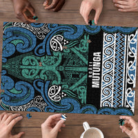 Aotearoa Iwi Ngati Mutunga Puzzle Maori Wharenui House Tribal Pattern